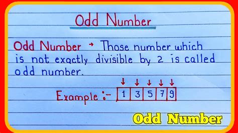 odd number definition